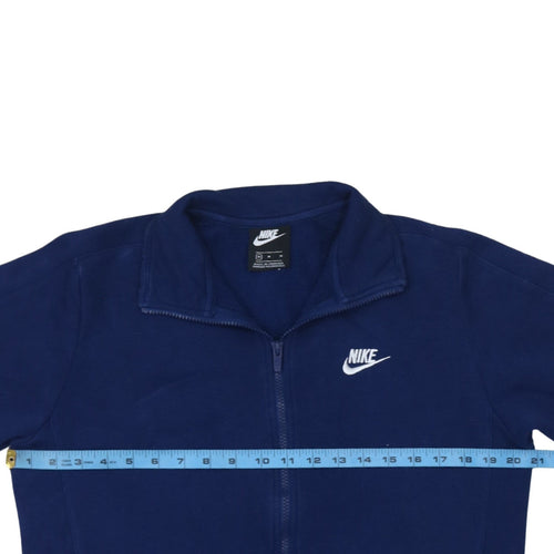 Nike Men's Blue M Track Jacket Full Zip Fleece Activewear