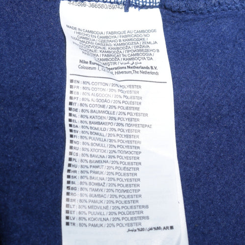 Nike Men's Blue M Track Jacket Full Zip Fleece Activewear