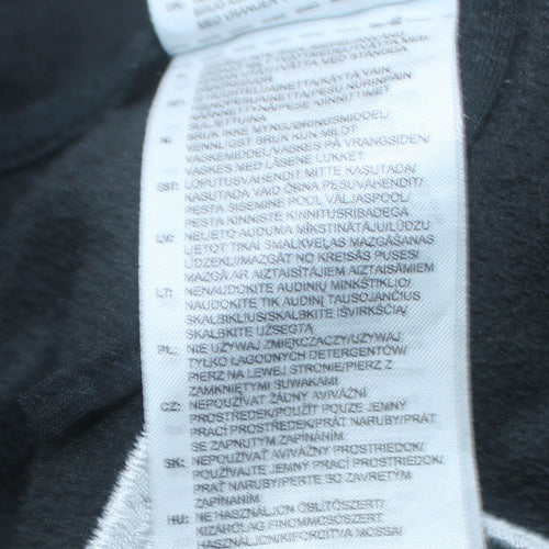 Adidas Men's Black XL Full Zip Hoodie with Logo and Pockets
