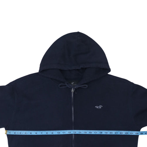 Hollister Men’s Blue Full Zip Hoodie XL Fleece Classic Style