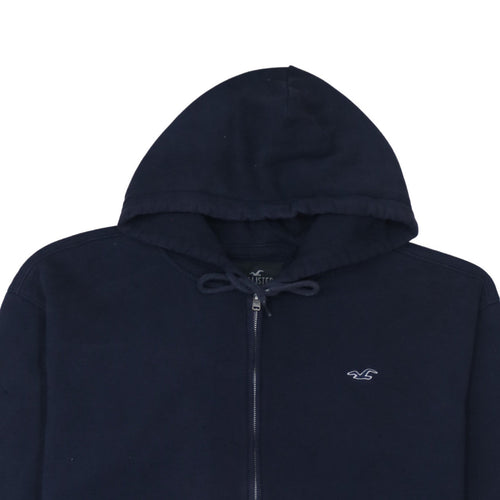 Hollister Men’s Blue Full Zip Hoodie XL Fleece Classic Style