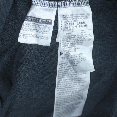 Levi's Womens Black Pullover Hoodie Medium Cotton Logo Design