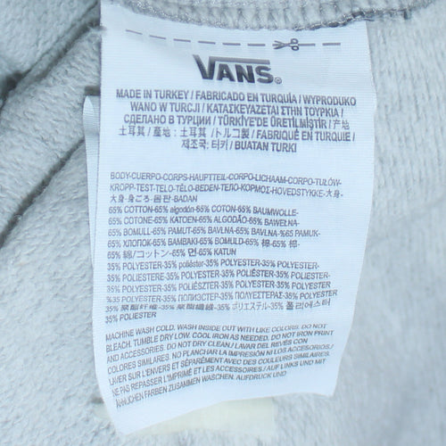 Vans Men’s Grey Pullover Hoodie Medium Regular Fit Logo Skate Style