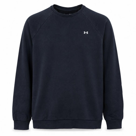 Front view of Under Armour Men's Black Small Pullover Fleece Sweatshirt