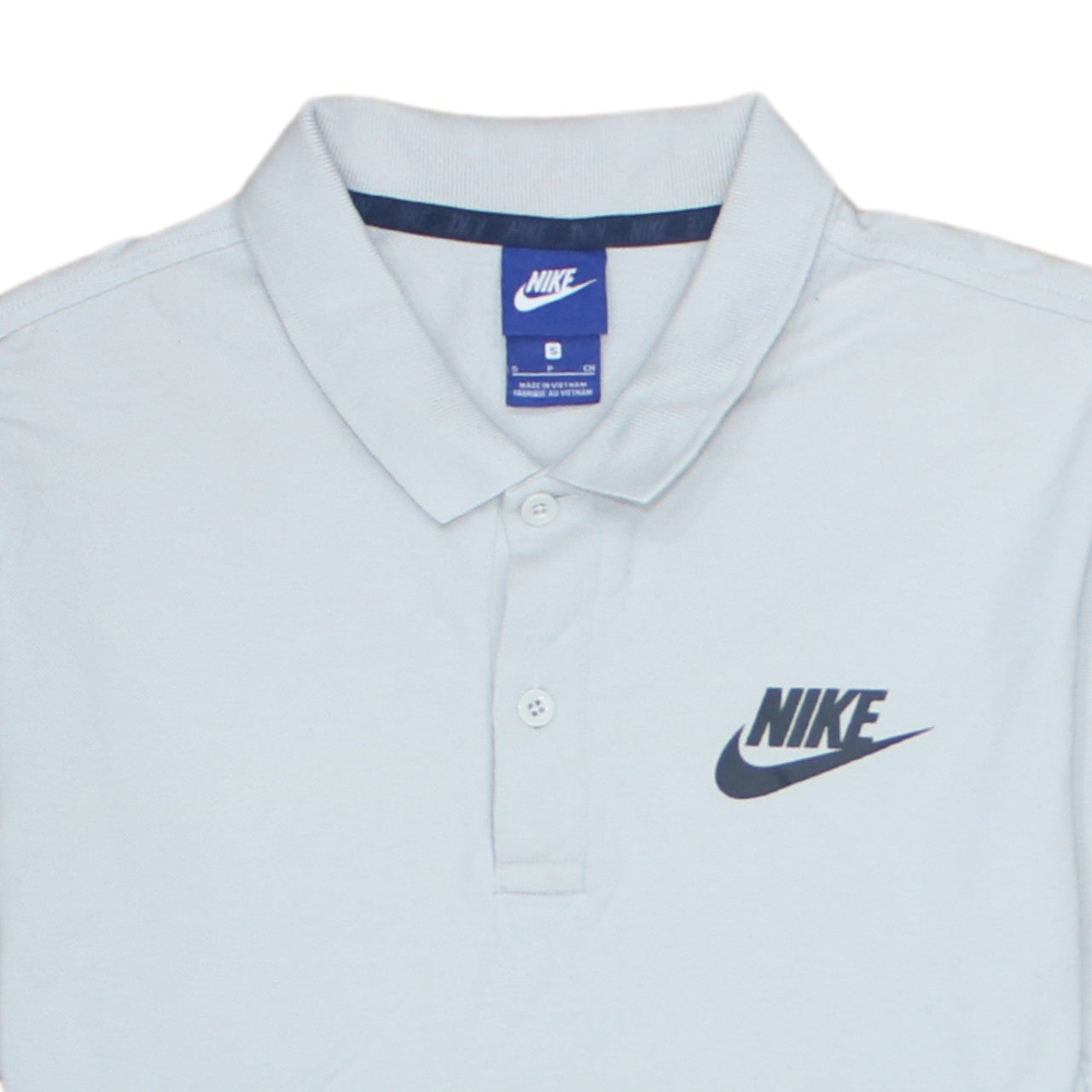 Nike Men's Blue Colourblock Short Sleeve Polo Shirt Size S