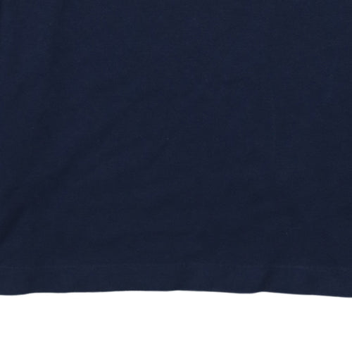 Lacoste Men's Blue & White Colourblock Long Sleeve Polo Shirt L