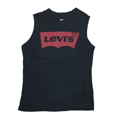 Levi's Men's Black Graphic Sleeveless Cotton Tee M