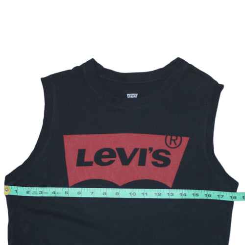 Levi's Men's Black Graphic Sleeveless Cotton Tee M