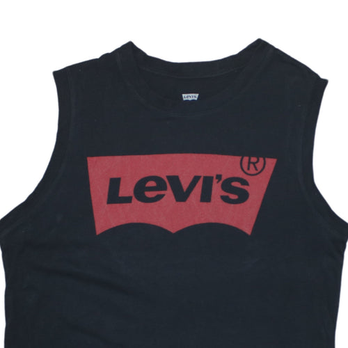 Levi's Men's Black Graphic Sleeveless Cotton Tee M