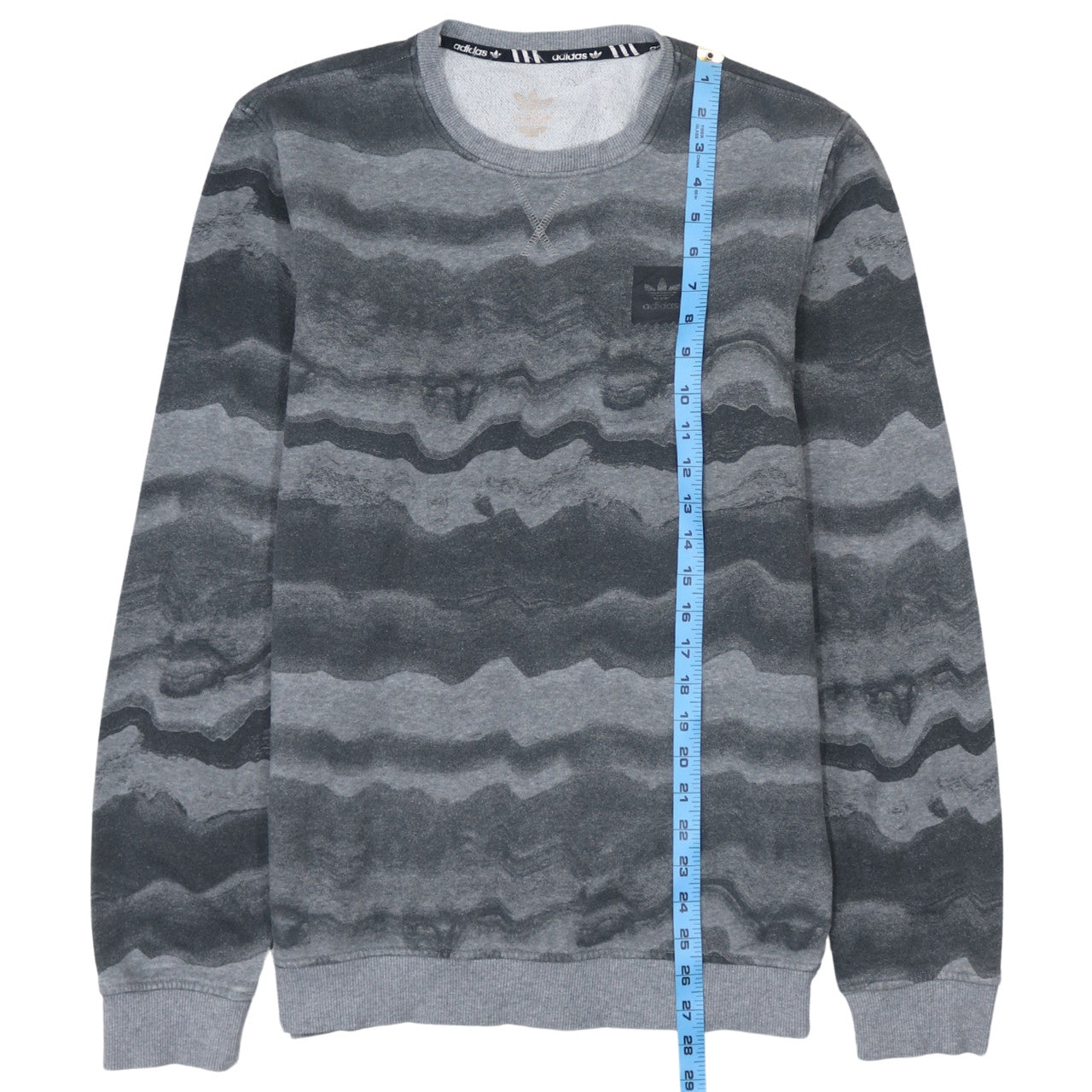 Adidas Men's Grey Camouflage Crew Neck Pullover Sweatshirt Size S