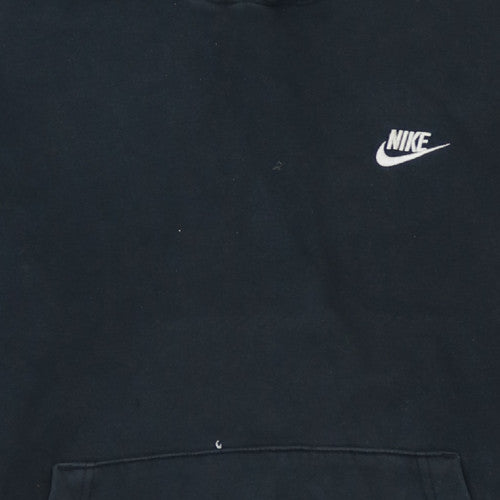 Nike Men's Black Pullover Hoodie M Regular Fit Logo Sportswear