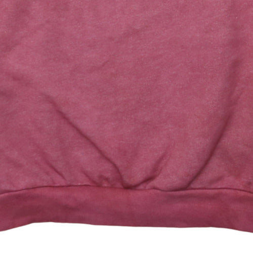 Puma Men’s Pink Logo Sweatshirt S Regular Fit Pullover Crew Neck