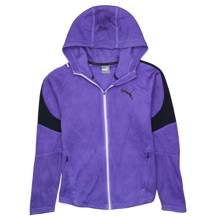 Puma Men's Purple Full Zip Hooded Fleece Hoodie Size M