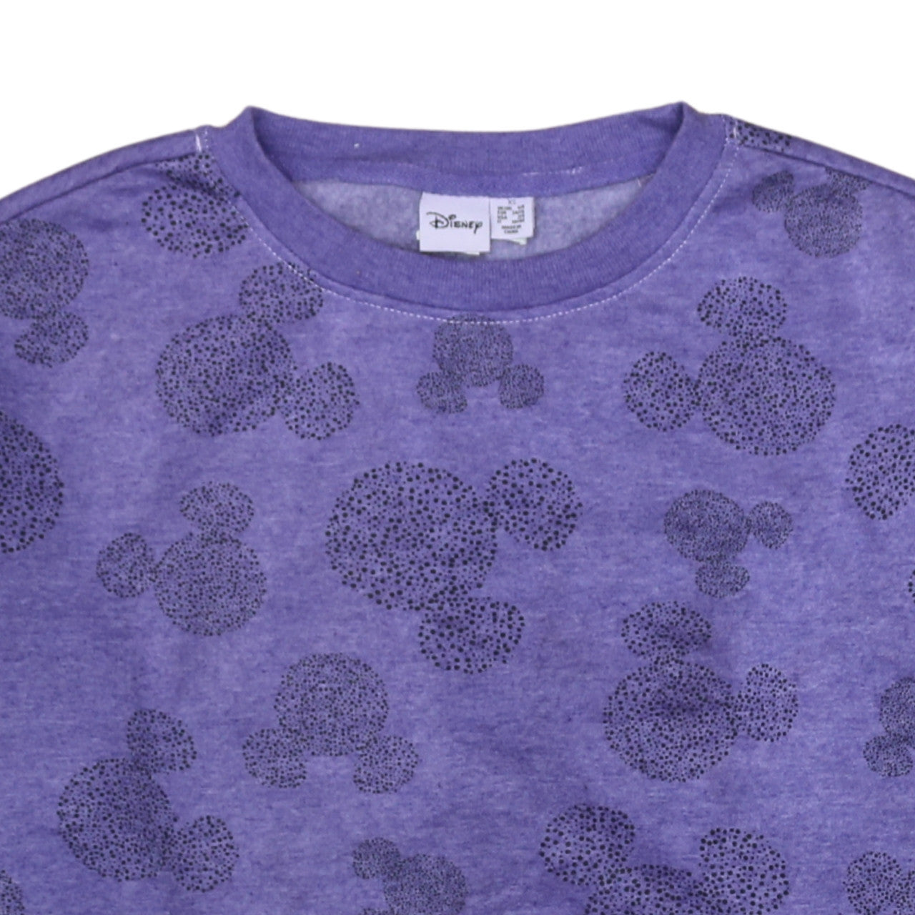 Disney Women Purple Mickey Mouse Pullover Sweatshirt XS