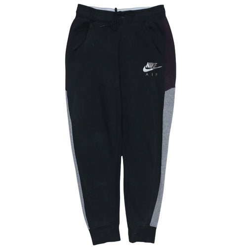 Nike Air Men's Black Colourblock Joggers Size S Fleece Tapered Trousers