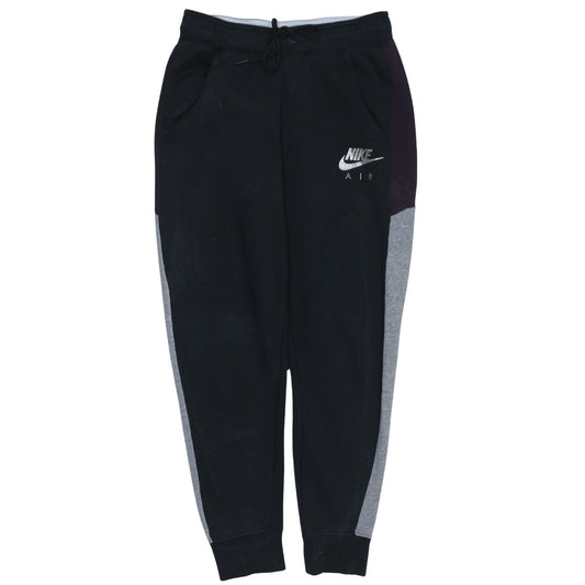 Nike Air Men's Black Colourblock Joggers Size S Fleece Tapered Trousers
