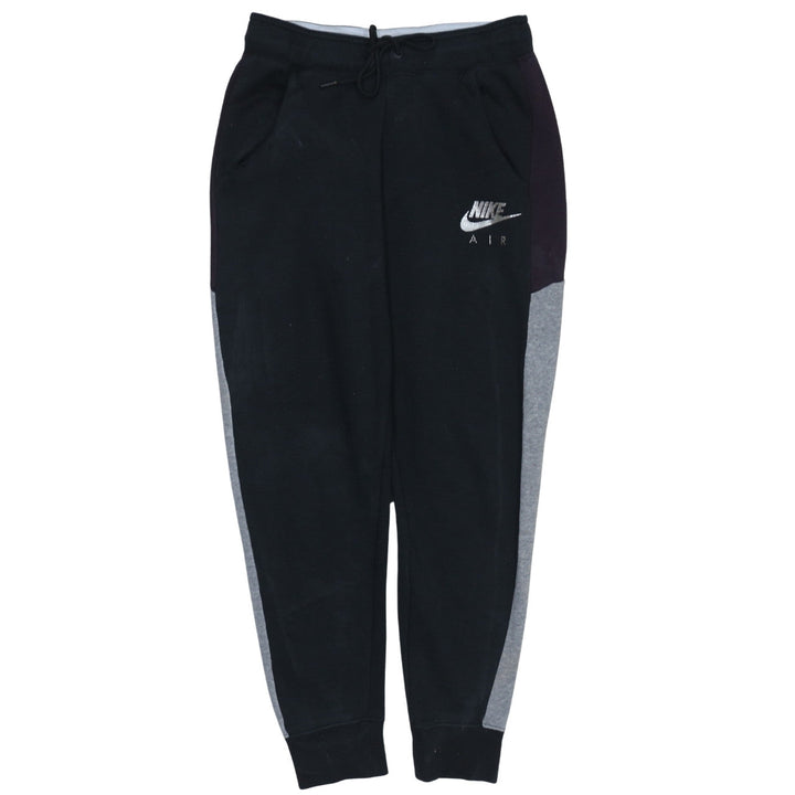 Nike Air Men's Black Colourblock Joggers Size S Fleece Tapered Trousers
