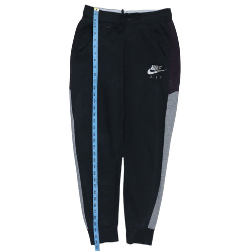 Nike Air Men's Black Colourblock Joggers Size S Fleece Tapered Trousers