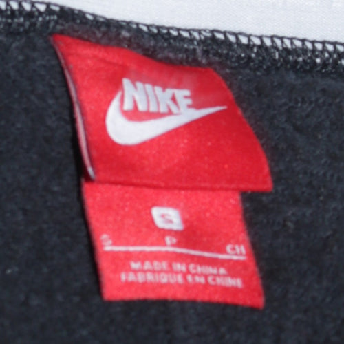 Nike Air Men's Black Colourblock Joggers Size S Fleece Tapered Trousers