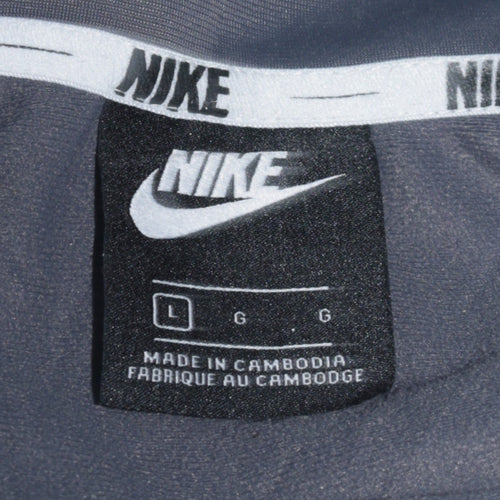 Nike Men's Grey Full Zip Hoodie L Lightweight Sportswear