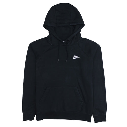 Nike Men's Black Pullover Hoodie M Fleece Logo Sweatshirt