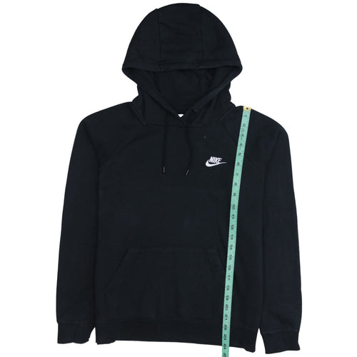 Nike Men's Black Pullover Hoodie M Fleece Logo Sweatshirt