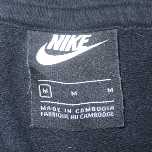 Nike Men's Black Pullover Hoodie M Fleece Logo Sweatshirt