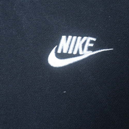 Nike Men's Black Pullover Hoodie M Fleece Logo Sweatshirt