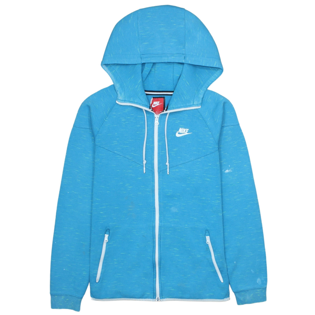 Nike Men’s Blue Full Zip Hoodie Size S Regular Fit Logo Sweatshirt