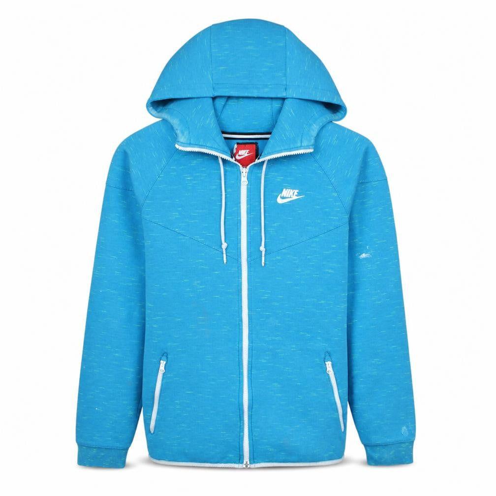 Nike Men’s Blue Full Zip Hoodie Size S Regular Fit Logo Sweatshirt