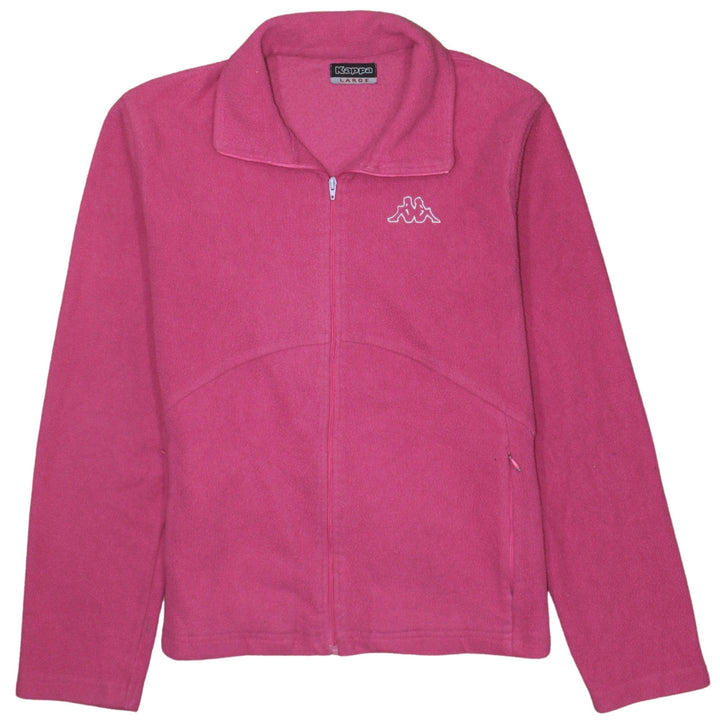 Kappa Womens Pink Fleece Full Zip Basic Jacket Size L