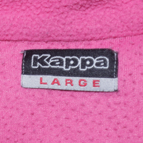 Kappa Womens Pink Fleece Full Zip Basic Jacket Size L