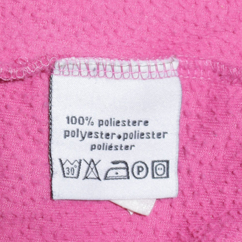 Kappa Womens Pink Fleece Full Zip Basic Jacket Size L