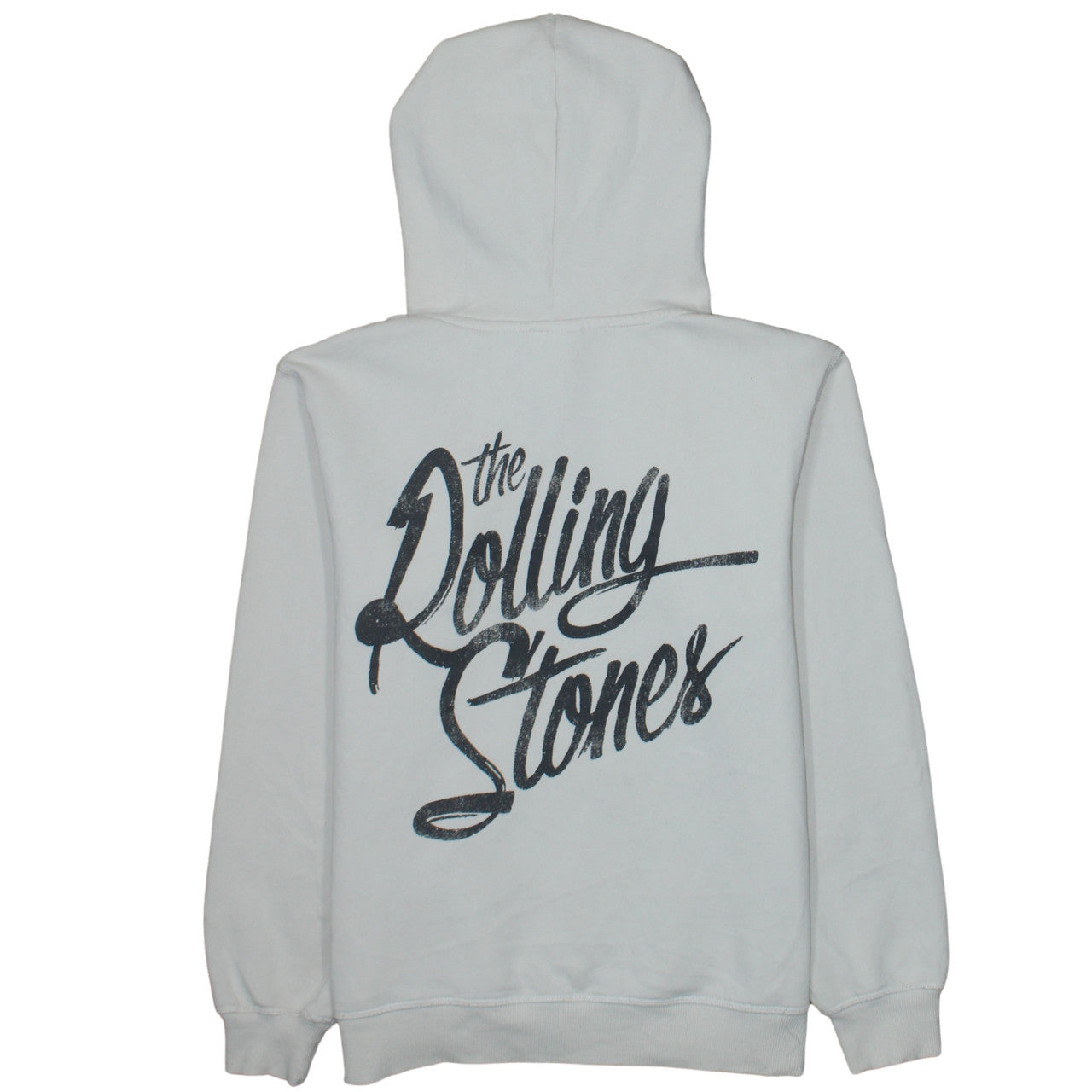 H&M Women White Rolling Stones Hoodie Size S Pullover Graphic Print