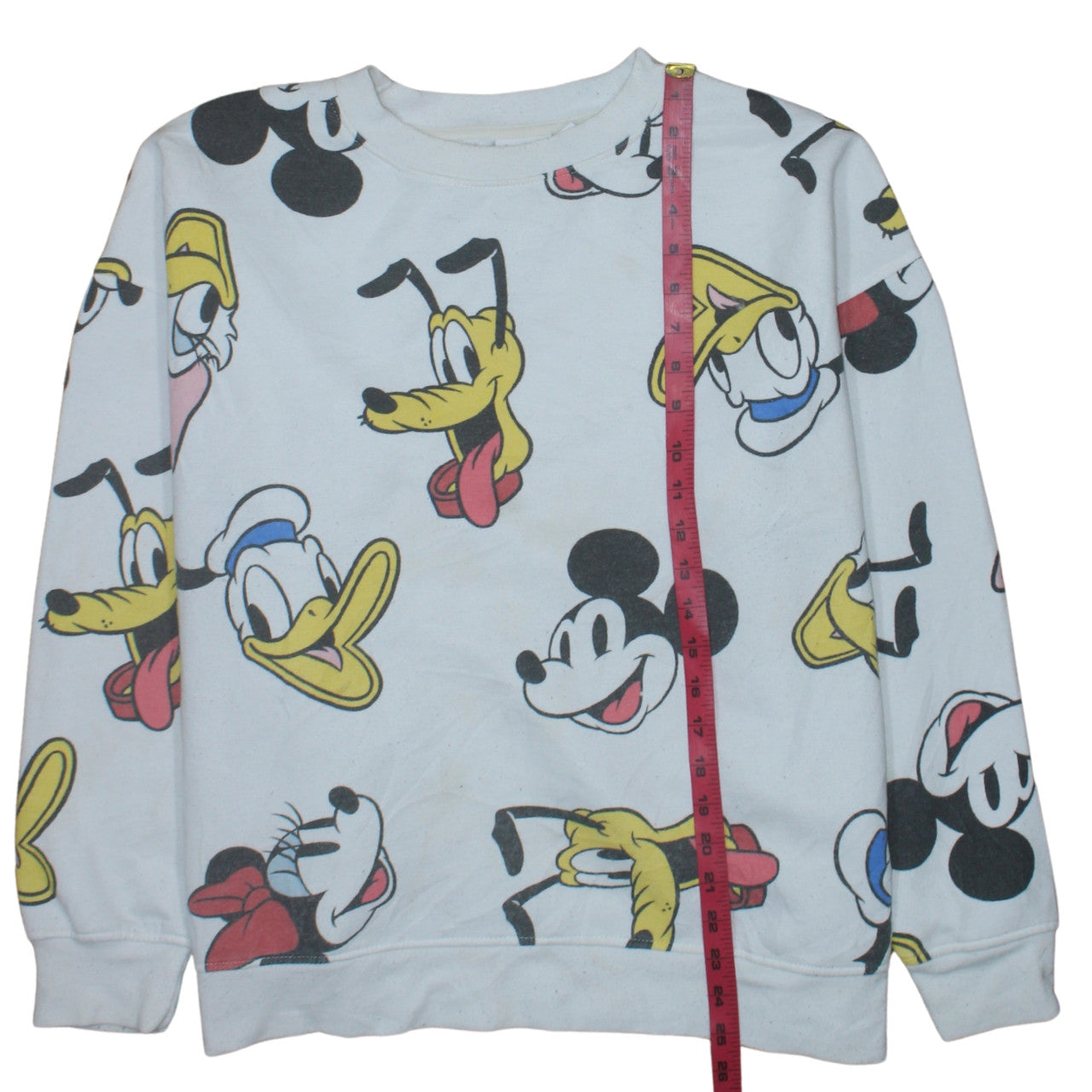 Disney Primark Women White Mickey & Friends Print Sweatshirt XL