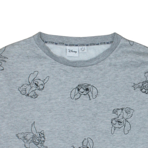 Disney Primark Women Grey Stitch Sweatshirt L Long Sleeve Pullover