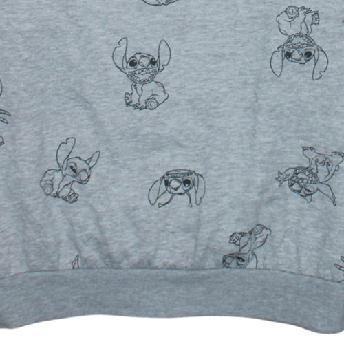 Disney Primark Women Grey Stitch Sweatshirt L Long Sleeve Pullover