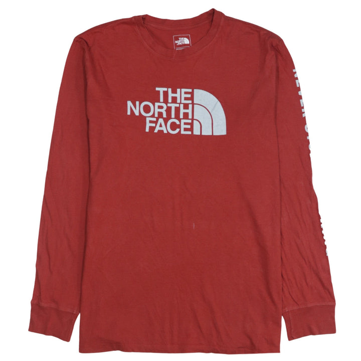 The North Face Men's Red Long Sleeve Cotton Casual Top L