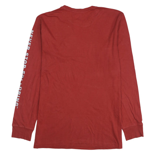 The North Face Men's Red Long Sleeve Cotton Casual Top L