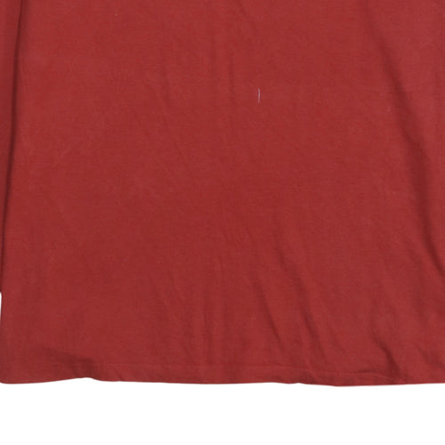 The North Face Men's Red Long Sleeve Cotton Casual Top L
