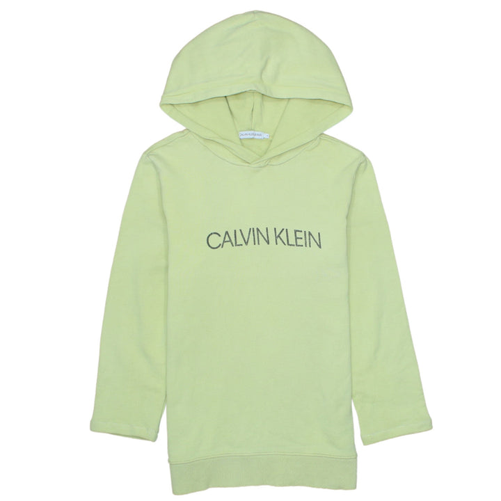 Calvin Klein Jeans Womens Light Green Hoodie Size 14 Cotton Pullover