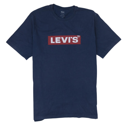 Levi's Men's Blue Relaxed Fit Logo Cotton T-Shirt Size S
