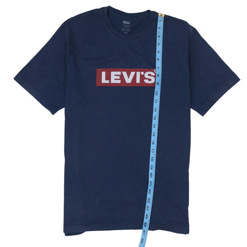Levi's Men's Blue Relaxed Fit Logo Cotton T-Shirt Size S