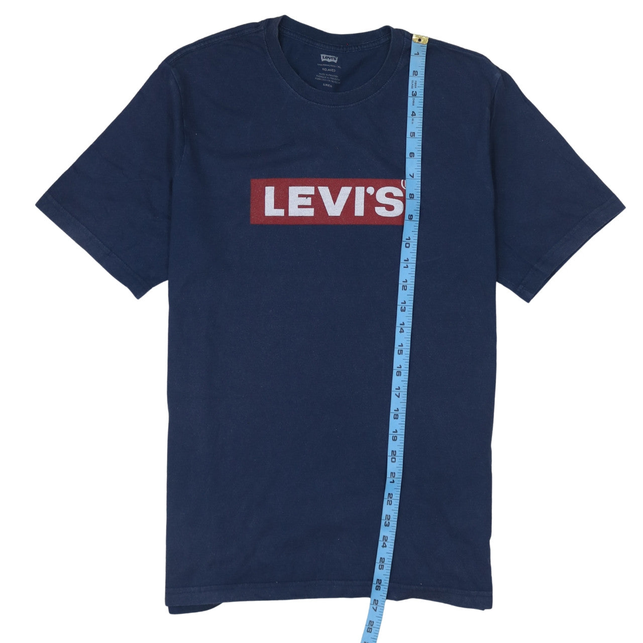 Levi's Men's Blue Relaxed Fit Logo Cotton T-Shirt Size S
