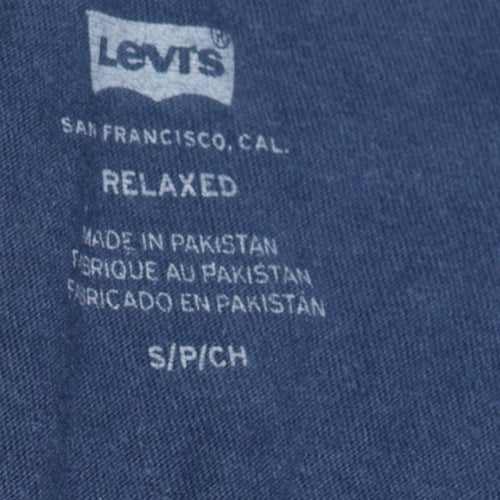 Levi's Men's Blue Relaxed Fit Logo Cotton T-Shirt Size S
