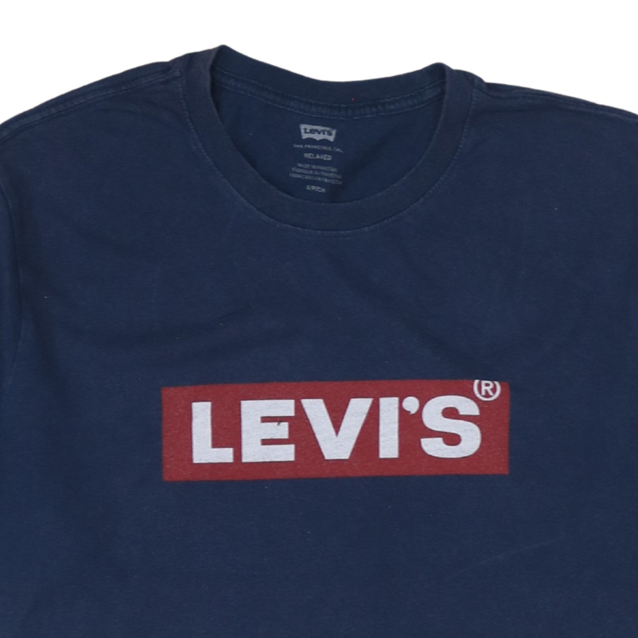 Levi's Men's Blue Relaxed Fit Logo Cotton T-Shirt Size S