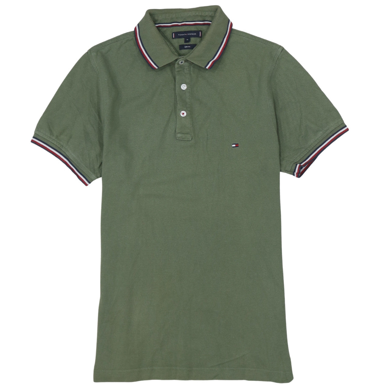 Tommy Hilfiger Men's Green Slim Fit Polo Shirt Size M