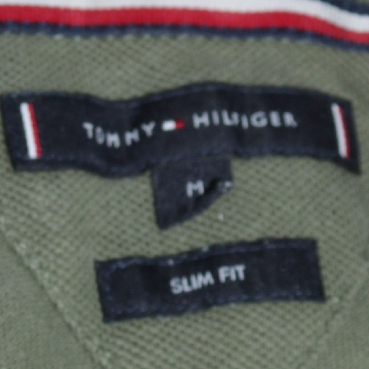 Tommy Hilfiger Men's Green Slim Fit Polo Shirt Size M