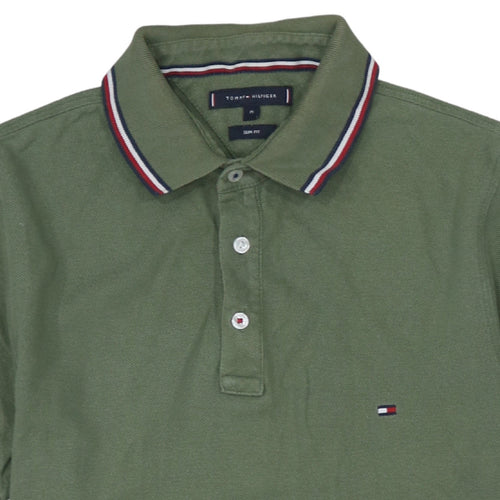 Tommy Hilfiger Men's Green Slim Fit Polo Shirt Size M