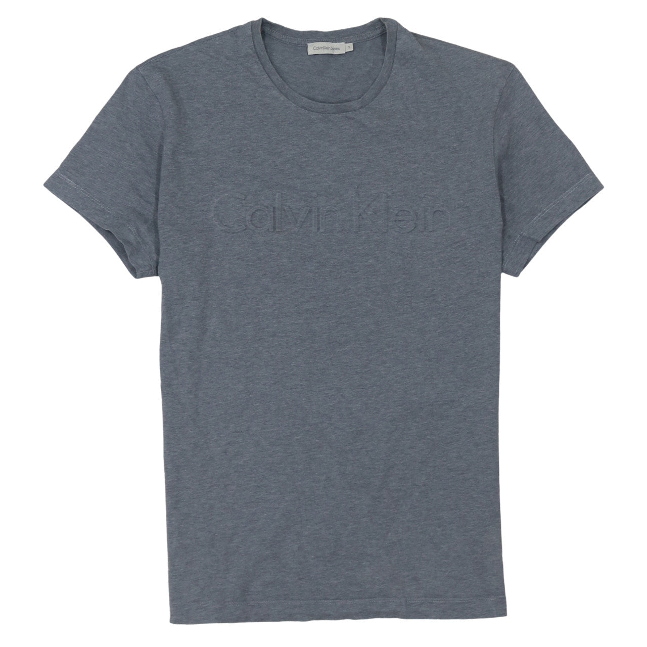 Calvin Klein Jeans Men's Blue Small Crew Neck Cotton T-Shirt